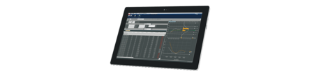 Afbeelding toont de draaiende Software SPC@Enterprise op een tablet