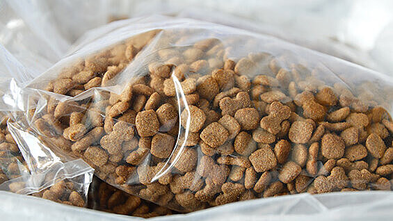 Picture shows a bag of pet food