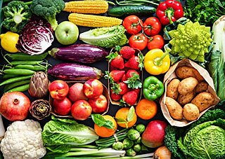 picture shows a range of fresh vegetables